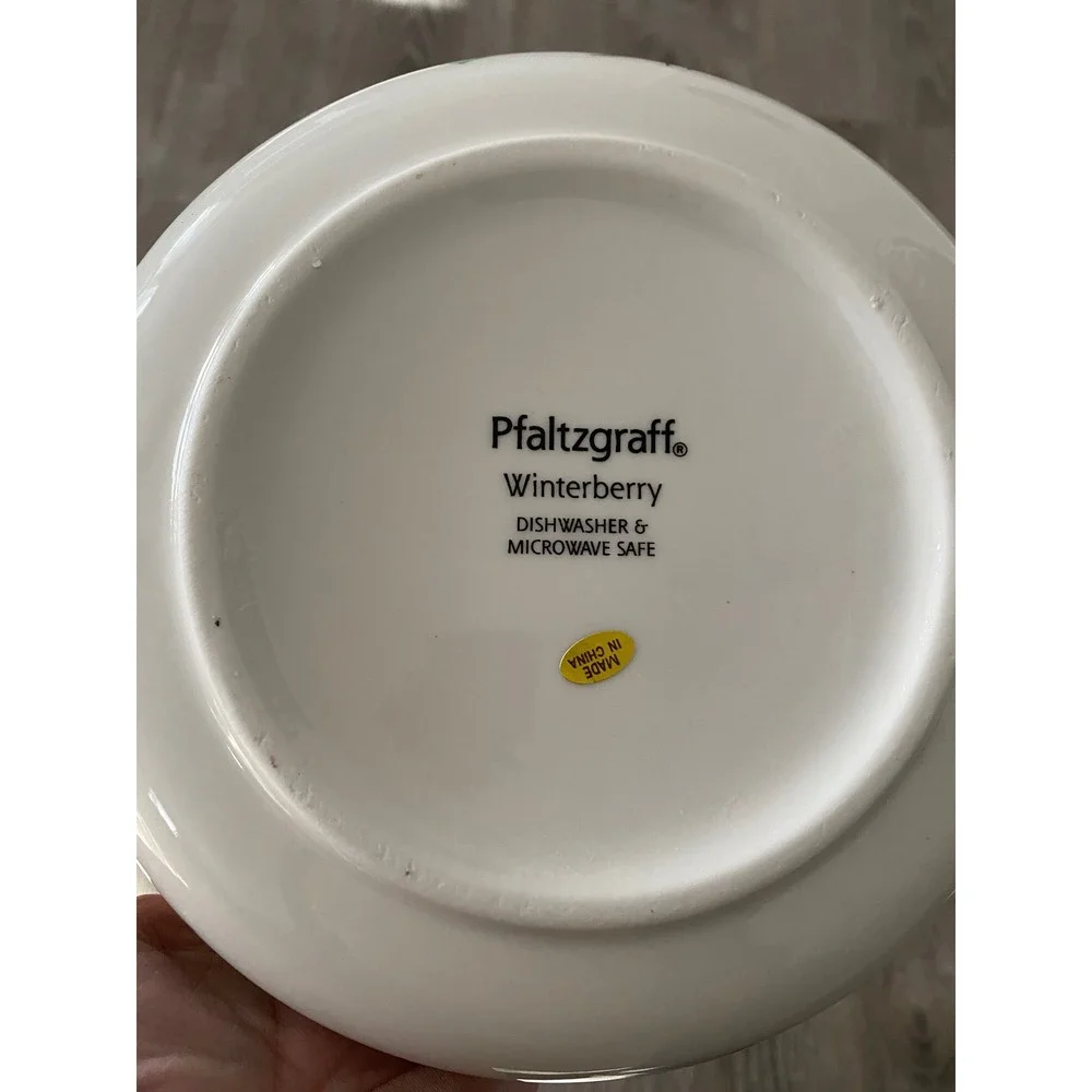 Pfaltzgraff Winterberry Merry Everything‎ Candy Bowl Christmas Holiday w/box